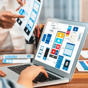 Mobile app development company creating responsive front-end interfaces with user-friendly design for better user experience