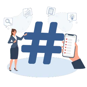 Hashtag management using trending hashtags to increase post reach and target the right audience effectively