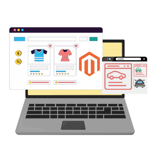 Magento development for e-commerce stores with secure custom easy-to-manage online shopping experience and better performance