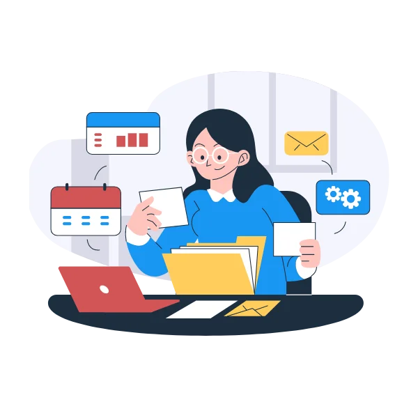 Project management concept showing team planning tasks, timelines, and workflow organization
