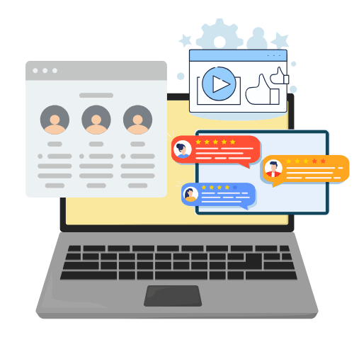 Testimonial website showcasing customer feedback to build trust and help potential clients choose the right service