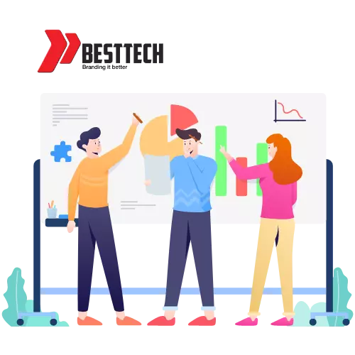 Why choose us illustration showing key benefits, trust, quality service, and customer support highlights