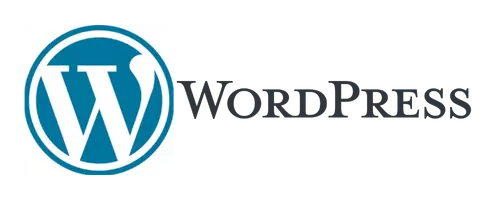 WordPress logo, the official emblem of the wordpress content management system for websites and blogs