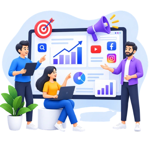 business investing in digital marketing to build online visibility and reach more potential customers
