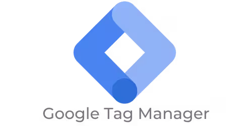 google tag manager logo for website analytics, tracking, and tag management